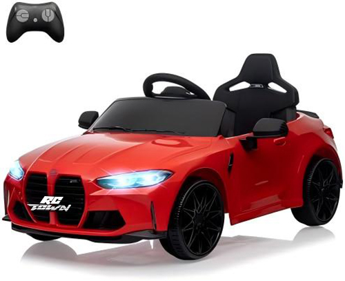 RCTOWN 12V Electric Ride On Car w/RC,Licensed by BMW M4 Toddler Electric Vehicle for 37-83 Months,Power Wheels for Boys Girls, with Suspension System,3 Speeds, Bluetooth, MP3, Double Door, LED Light(Black)