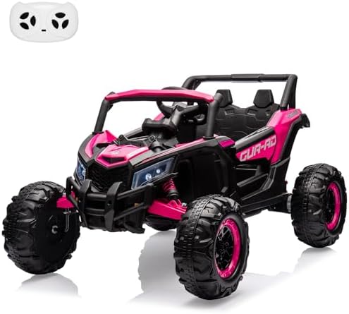 RCTOWN 24V Ride On Car for Kids w/Remote Control, Battery Powered Off-Road UTV, 400W Motors,19" Spacious Seat, 4 Shock Absorbers, 4.5 Mph Max Speed, Music, LED Lights, Electric Car for Big Kids, Blue