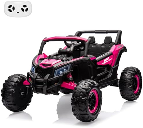 RCTOWN 24V Ride On Car for Kids w/Remote Control, Battery Powered Off-Road UTV, 400W Motors,19" Spacious Seat, 4 Shock Absorbers, 4.5 Mph Max Speed, Music, LED Lights, Electric Car for Big Kids, Blue