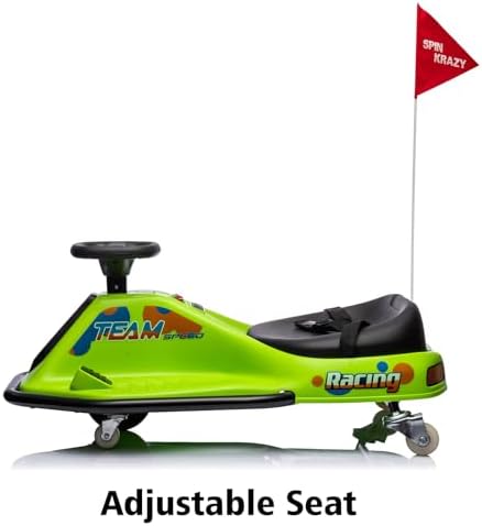 RCTOWN 24V Ride on Car Electric Drifting Go Kart for Kids, Ride On Race Car for Ages 3-8Years - High/Low Speed Switch and Simplified Drifting System, for Riders up to 180lbs (Green)