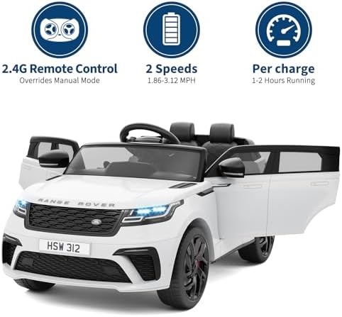 RCTOWN Kids Ride On Car with Remote, Licensed Land Rover Kids Electric Car, Ride On Toys for Children 4-8 with Mp3 Player, Rocking, Pull Rod