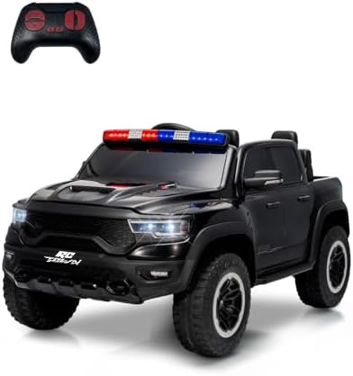 RCTOWN Licensed RAM 12V Electric Ride On Car for Kids, Battery Powered Ride On Truck with Parental Remote Control, Spring Suspension, LED Lights, Music, XXL Storage Box, Gift for Boys Girls