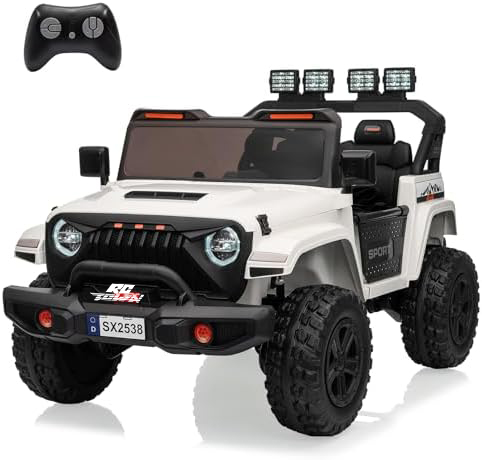 RCTOWN 24V Power Wheel 2 Seater Kids Ride On Car,Parent Remote Control,4WD 800W Motor,3 Adjustable Speeds for Ages 3+,Built-in Music Player,Kids Electric Ride On Toys with Easy Assembly, Black