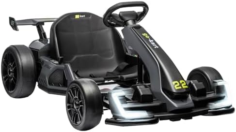 RCTOWN 24V Electric Go Kart,300W Powerful Drift Kart for Kids, Electric Pedal Kart,with 300W Strong Motor, Drift/Sport Mode, Big Battery, Eva Tire,Length Adjustmen for Outdoor Racing Toy-Green