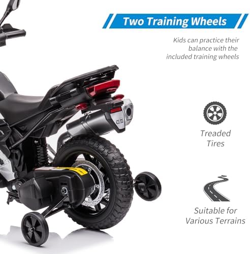 RCTOWN 12V 7AH Ride On Motorcycle, Licensed BMW Kids Motorcycle, High/Low Speed, EVA Tire, LED Headlights, Spring Suspension, Music,Ride On Car for Boys and Girls