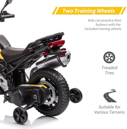 RCTOWN 12V 7AH Ride On Motorcycle, Licensed BMW Kids Motorcycle, High/Low Speed, EVA Tire, LED Headlights, Spring Suspension, Music,Ride On Car for Boys and Girls
