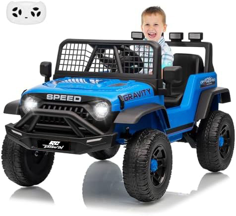 RCTOWN 12V Kids Ride on Car Truck, Kids Electric Vehicles Car Ride on Toy Extra Wide Seat and Legroom for Toddlers with Remote Control, 3 Speeds, LED Light, Music, USB for Children 3-6 Years, Red