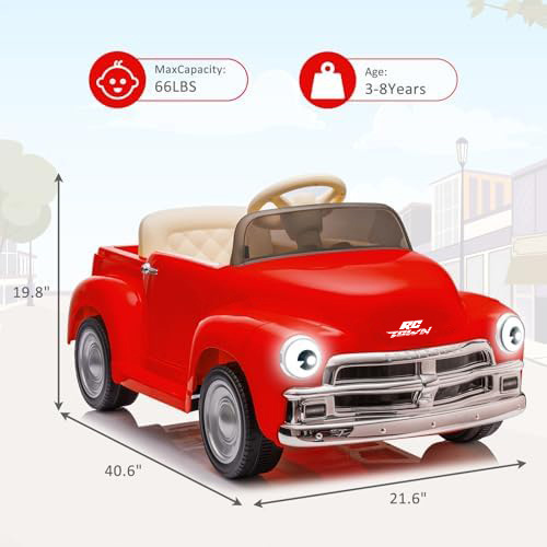RCTOWN Kids Electric Cars to Drive with Parent Remote, Mp3, Licensed Chevrolet 12V Ride on Car for Kids with LCD Show, Led Lights, Battery Powered 4-Wheels Ride on Electric Vehicle Toy with Seat Belt