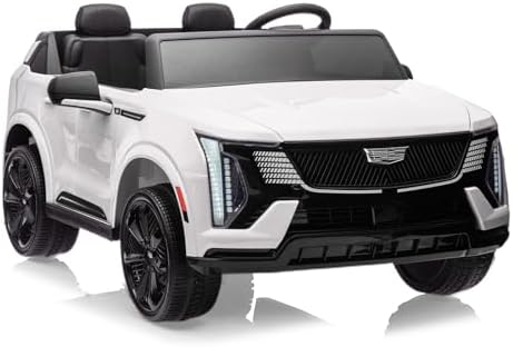 RCTOWN 24V Ride On Car, Licensed Cadillac Battery Powered Electric Vehicle w/Remote Control, 2 Seater, 4-Wheel Shock Absorbers, Smooth Start, Music, LED Lights for Boys Girls