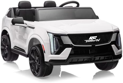 RCTOWN 24V Ride On Car, Licensed Cadillac Battery Powered Electric Vehicle w/Remote Control, 2 Seater, 4-Wheel Shock Absorbers, Smooth Start, Music, LED Lights for Boys Girls