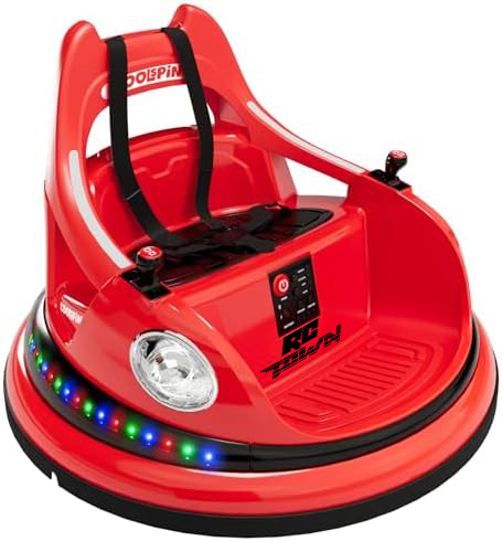 RCTOWN Ride on Bumper Car for Toddlers, 12V Battery Car for Kids W/Parent Remote, 2-Speed, 2 Driving Mode, 360 Spin, Electric Bumping Car with Music & Lights
