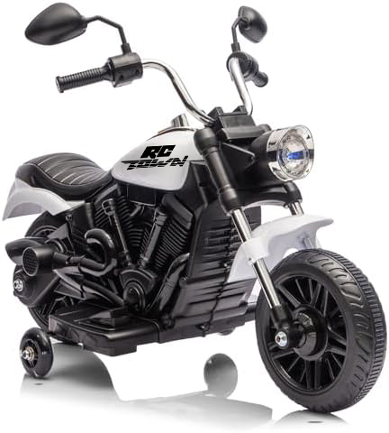 RCTOWN 12V Electric Motorcycle for Kids, 3-Wheel Ride On Toy w/Detachable Training Wheels, Soft Start, Reverse, Headlight, Horn & Music, Battery Powered Kids Motorcycle for Toddler Boy Girl Ages 3-5, Blue