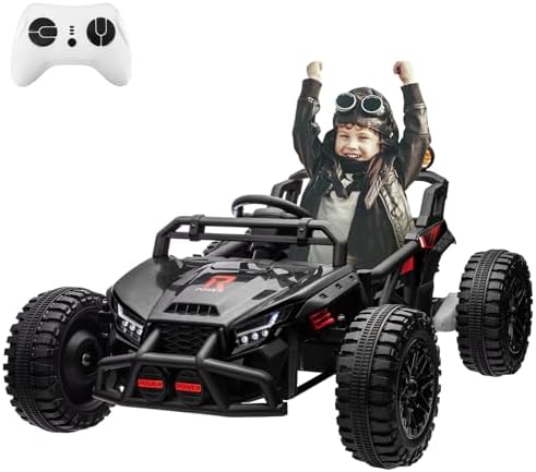 RCTOWN 24V Electric UTV,Ride On Toys for Big Kids,2x130W Powerful Electric Car with Remote Control 4 Shock Absorbers LED Lights,Music for Boys and Girls,Pink