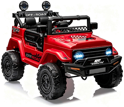 RCTOWN 12V Electric Ride-On Truck for Kids - Remote Control Car with Spring Suspension, LED Lights, Music & 3 Speeds | Battery-Powered Ride Toy (Ages 3+)