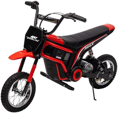 RCTOWN 24V 350W Electric Dirt Bike for Kids C 3-Speed Modes, 14.29MPH Max Speed, ASTM-Certified Safe Motorcycle with Shockproof Suspension, Best Gift for Boys & Girls