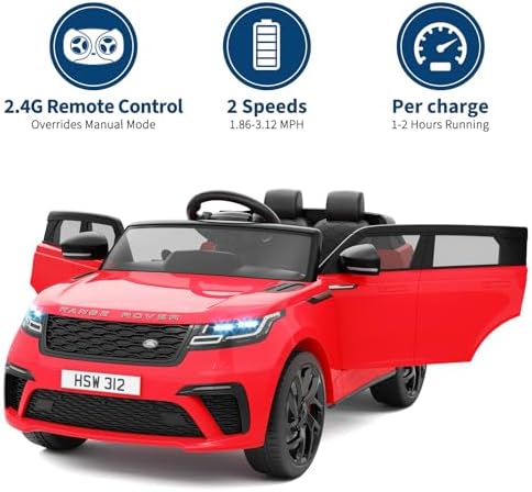 RCTOWN Kids Ride On Car with Remote, Licensed Land Rover Kids Electric Car, Ride On Toys for Children 4-8 with Mp3 Player, Rocking, Pull Rod