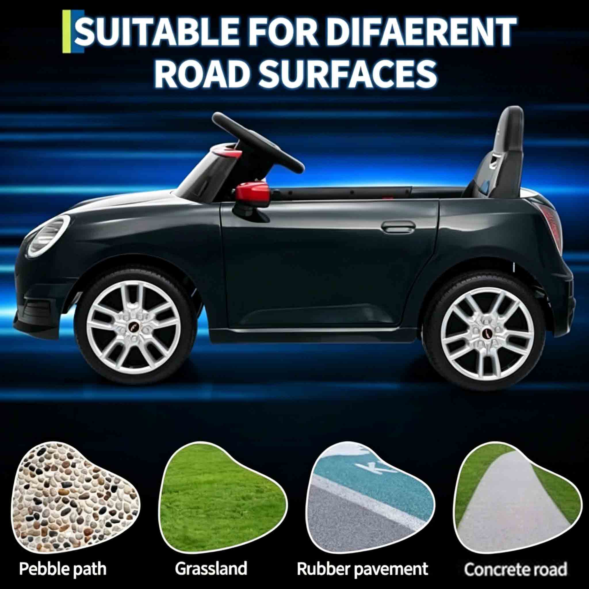 RCTOWN 12V BMW Mini Cooper Licensed Ride on Car, Electric Ride on Toy Powered by 4.5Ah Battery, Includes Positive Energy Charger, Wheels, Remote Control with Factory-Paired Code