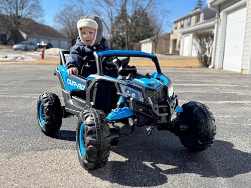 RCTOWN 24V Ride On Car for Kids w/Remote Control, Battery Powered Off-Road UTV, 400W Motors,19" Spacious Seat, 4 Shock Absorbers, 4.5 Mph Max Speed, Music, LED Lights, Electric Car for Big Kids, Blue