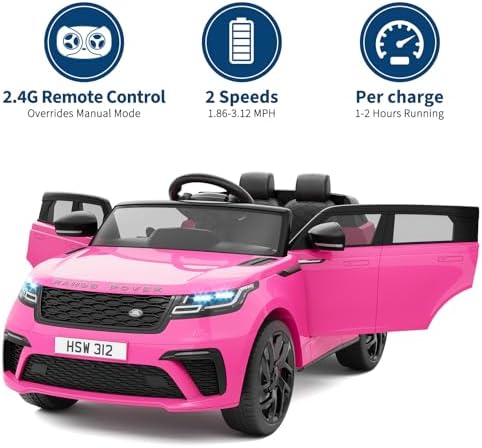 RCTOWN Kids Ride On Car with Remote, Licensed Land Rover Kids Electric Car, Ride On Toys for Children 4-8 with Mp3 Player, Rocking, Pull Rod