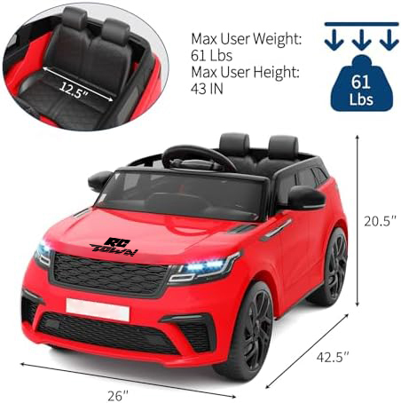 RCTOWN Kids Ride On Car with Remote, Licensed Land Rover Kids Electric Car, Ride On Toys for Children 4-8 with Mp3 Player, Rocking, Pull Rod