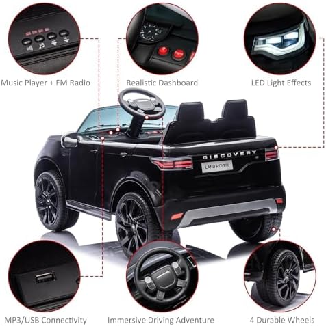 RCTOWN Electric Car for Kids, Toddler Electric Vehicle,Children Ride On Toy with Parental Remote Control/2 Seaters/Music/LED Lights for Ages 3+