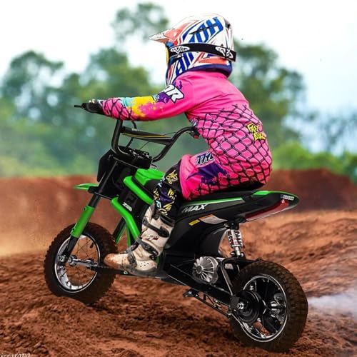 RCTOWN 24V 350W Electric Dirt Bike for Kids C 3-Speed Modes, 14.29MPH Max Speed, ASTM-Certified Safe Motorcycle with Shockproof Suspension, Best Gift for Boys & Girls