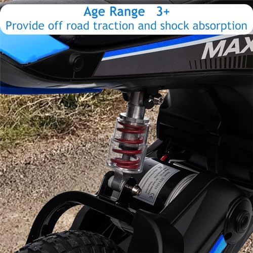 RCTOWN 24V Electric Dirt Bike for Kids 8-14, Motorcycle With Authentic Motocross Geometry, Rear-Wheel Drive, High-Torque Motor, Blue