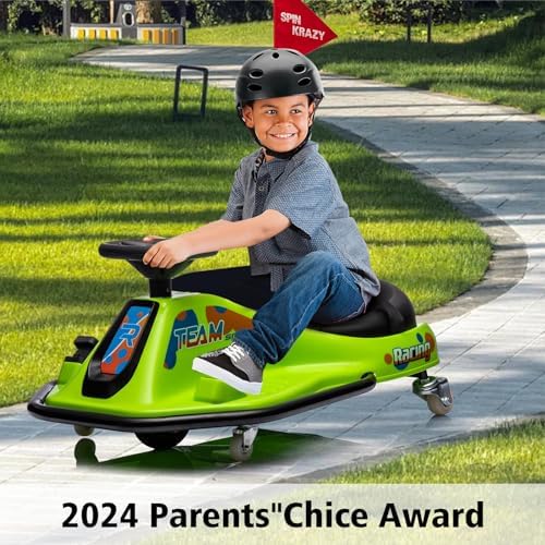 RCTOWN 24V Ride on Car Electric Drifting Go Kart for Kids, Ride On Race Car for Ages 3-8Years - High/Low Speed Switch and Simplified Drifting System, for Riders up to 180lbs (Green)