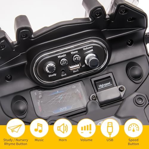 RCTOWN 12V 7AH Ride On Motorcycle, Licensed BMW Kids Motorcycle, High/Low Speed, EVA Tire, LED Headlights, Spring Suspension, Music,Ride On Car for Boys and Girls