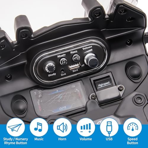 RCTOWN 12V 7AH Ride On Motorcycle, Licensed BMW Kids Motorcycle, High/Low Speed, EVA Tire, LED Headlights, Spring Suspension, Music,Ride On Car for Boys and Girls